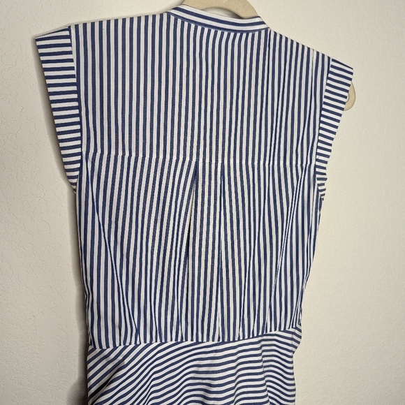 Veronica Beard Striped‎ Ruched Shirt Dress - Picture 8 of 12